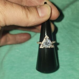 Girl Boss Unicorn Diamond Cubic Zirconia Rose Gold Plating Size 7